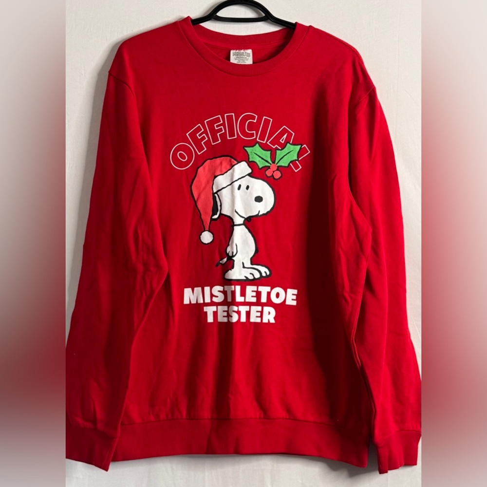 Peanuts Red Crewneck Christmas‎ Sweatshirt